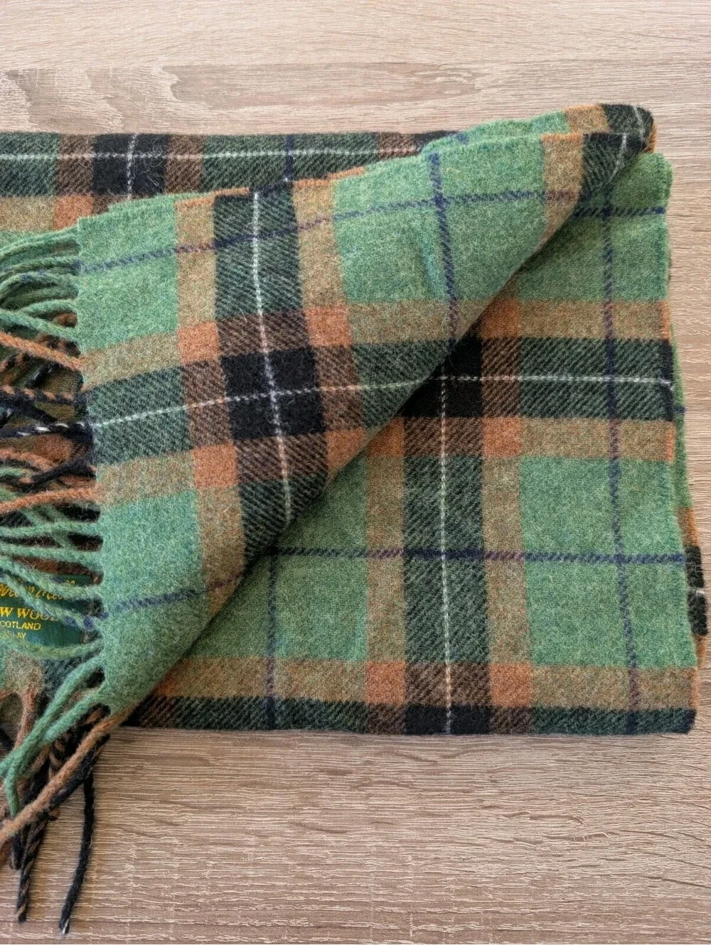 Islay Woollen Mill Wool Green Plaid Scarf Spirited Folk Of Oak & Smoke Preppy